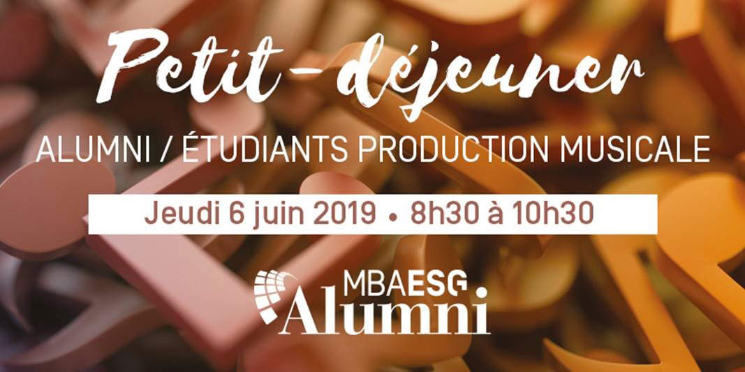MBA ESG - petit déjeuner alumni - production musicale