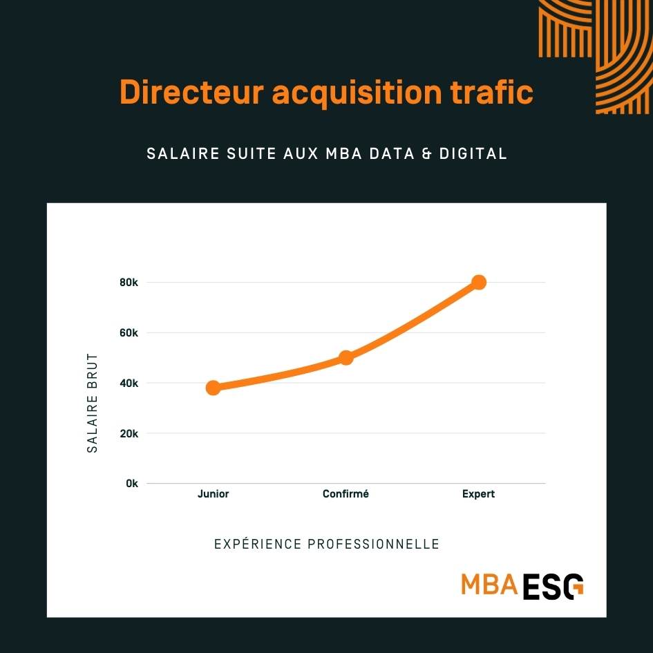 infographie salaire directeur d'acquisition de trafic