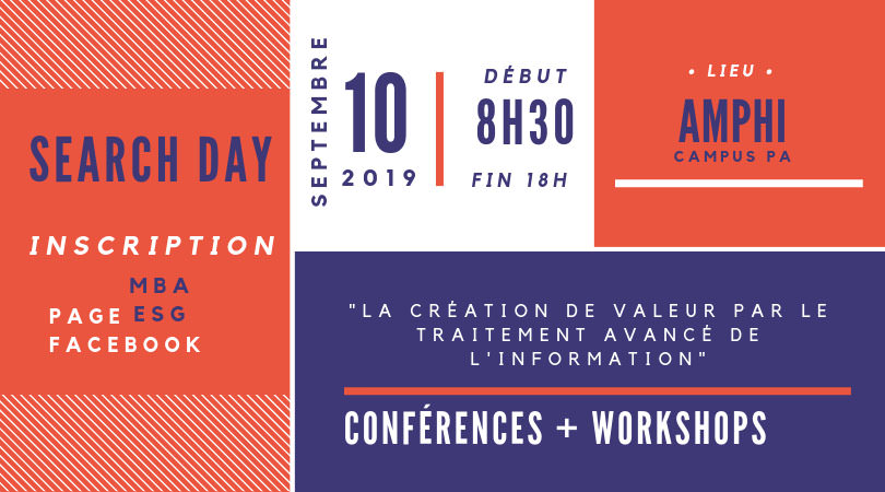 Participez au Search Day : Comment créer de la valeur par le traitement avancé de l'information Participez au Search Day : Comment créer de la valeur par le traitement avancé de l'information