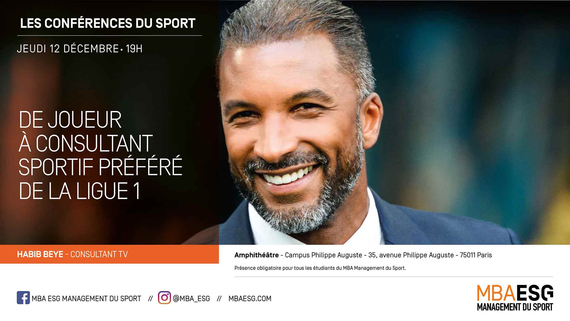 Conférence : De joueur à consultant sportif préféré de la Ligue 1 Conférence : De joueur à consultant sportif préféré de la Ligue 1