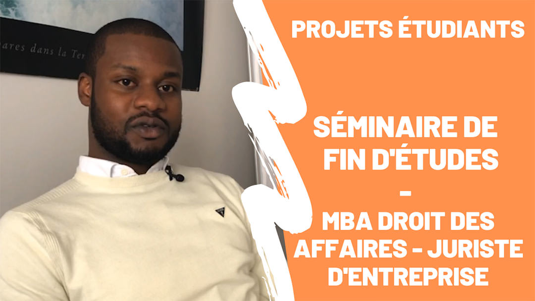 Retour en vidéo sur le séminaire intensif de fin d'études de nos étudiants en MBA Droit des Affaires - Juriste d'entreprises. Retour en vidéo sur le séminaire intensif de fin d'études de nos étudiants en MBA Droit des Affaires - Juriste d'entreprises.
