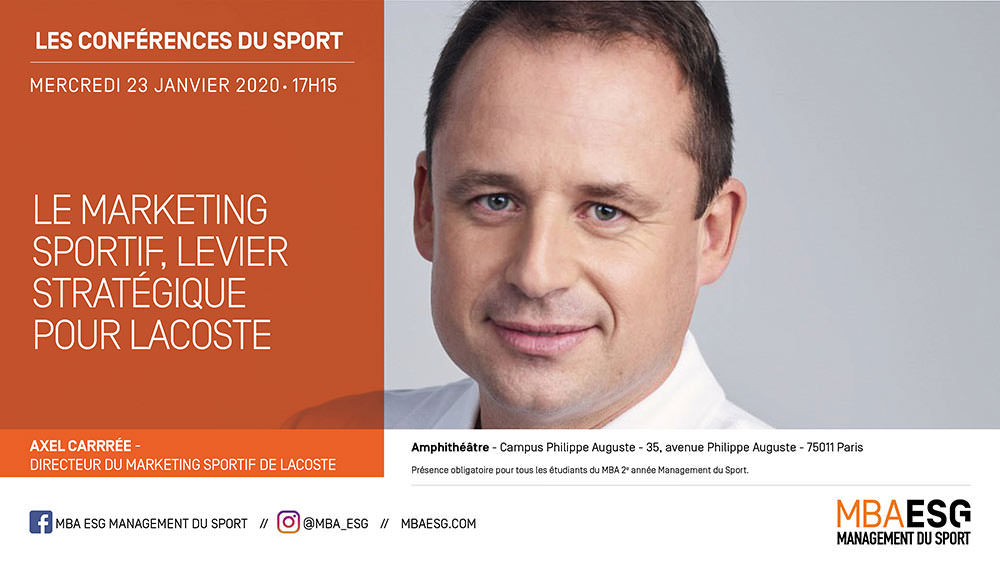 Conférence : Le marketing sportif, levier stratégique pour Lacoste Conférence : Le marketing sportif, levier stratégique pour Lacoste